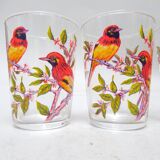 Set of six cups birds 50s