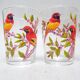 Lot de six gobelets oiseaux années 50