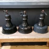 Industrial hanging lamps in enamelled metal, 50
