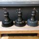 Industrial hanging lamps in enamelled metal, 50