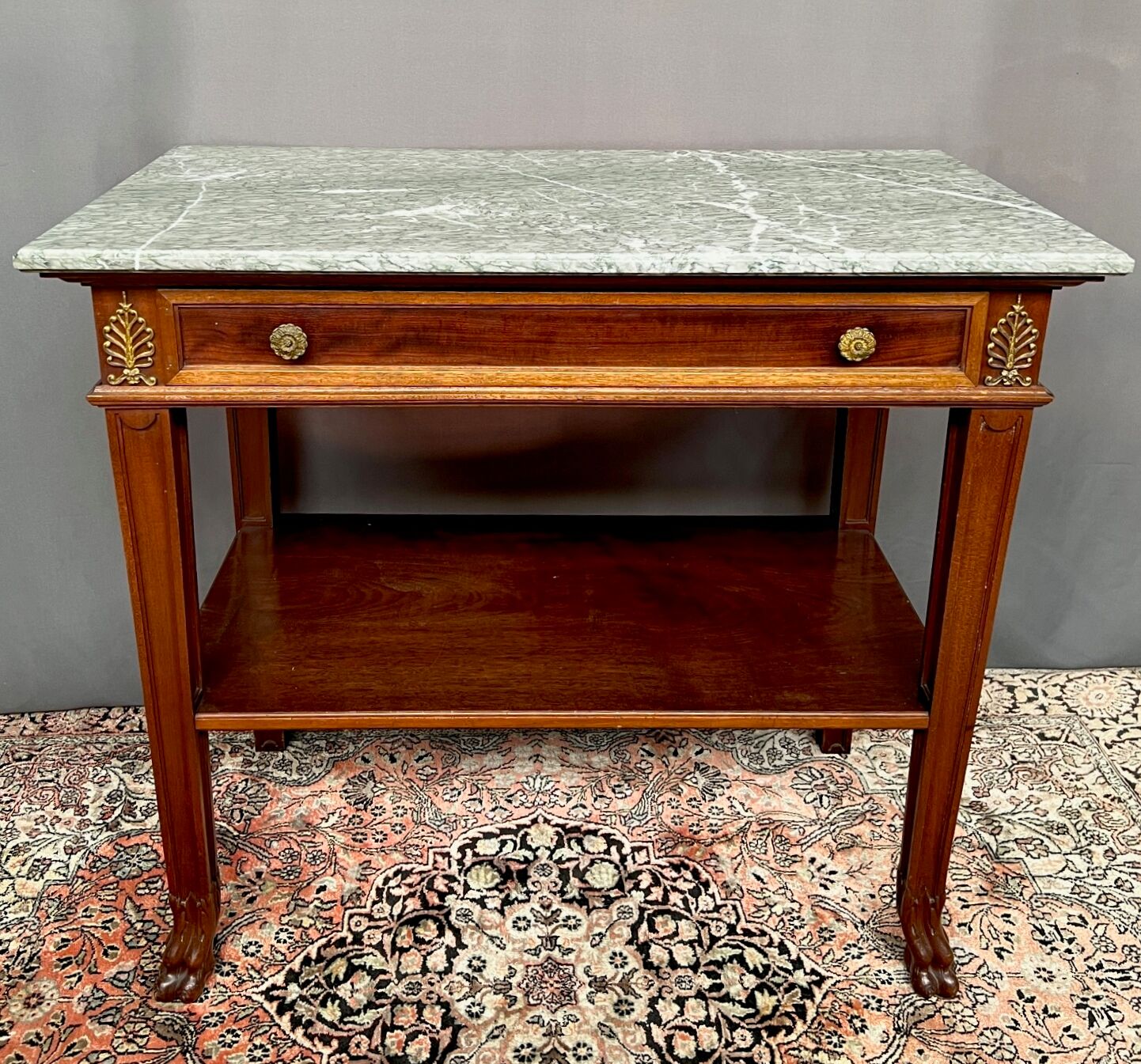 Side table empire style mahogany, 19th century