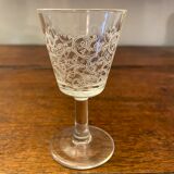 6 engraved antique glasses