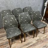 According to Oswald Haerdtl: series of six 60's designer chairs