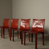 Set of four Cab 412 dining chairs by Mario Bellini for Cassina, 1977