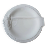 12 assiettes plates en barbotine/ poisson