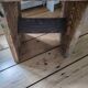 Authentic antique milking stool in solid wood – Rustic charm & ro
