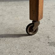 Wooden rolling trolley with removable top H66 75x35