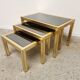 Tables gigognes laiton doré vintage 1970