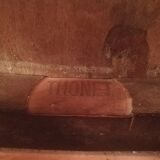 Thonet armchair in curved wood and stylized patterns