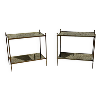 Maison BAGUÈS style - Pair of Side Tables
