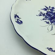 Large blue fire plate 28 cm, Lunéville tradition