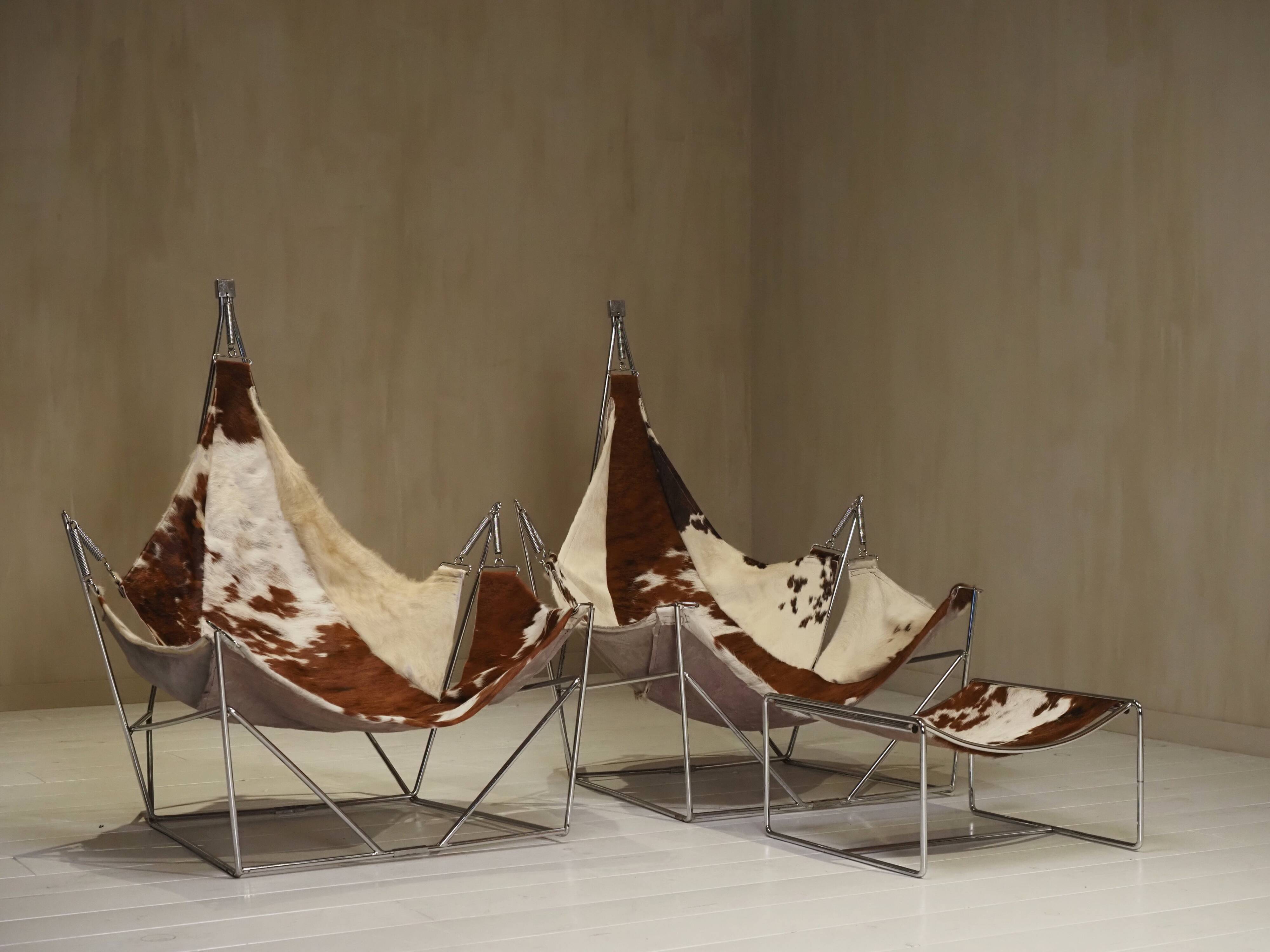 David's deck chairs and hammock by Odile Mir, France 1972