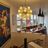 "Dandelion" or "Sputnik" chandelier, 1950s, designed by Emil Stejnar