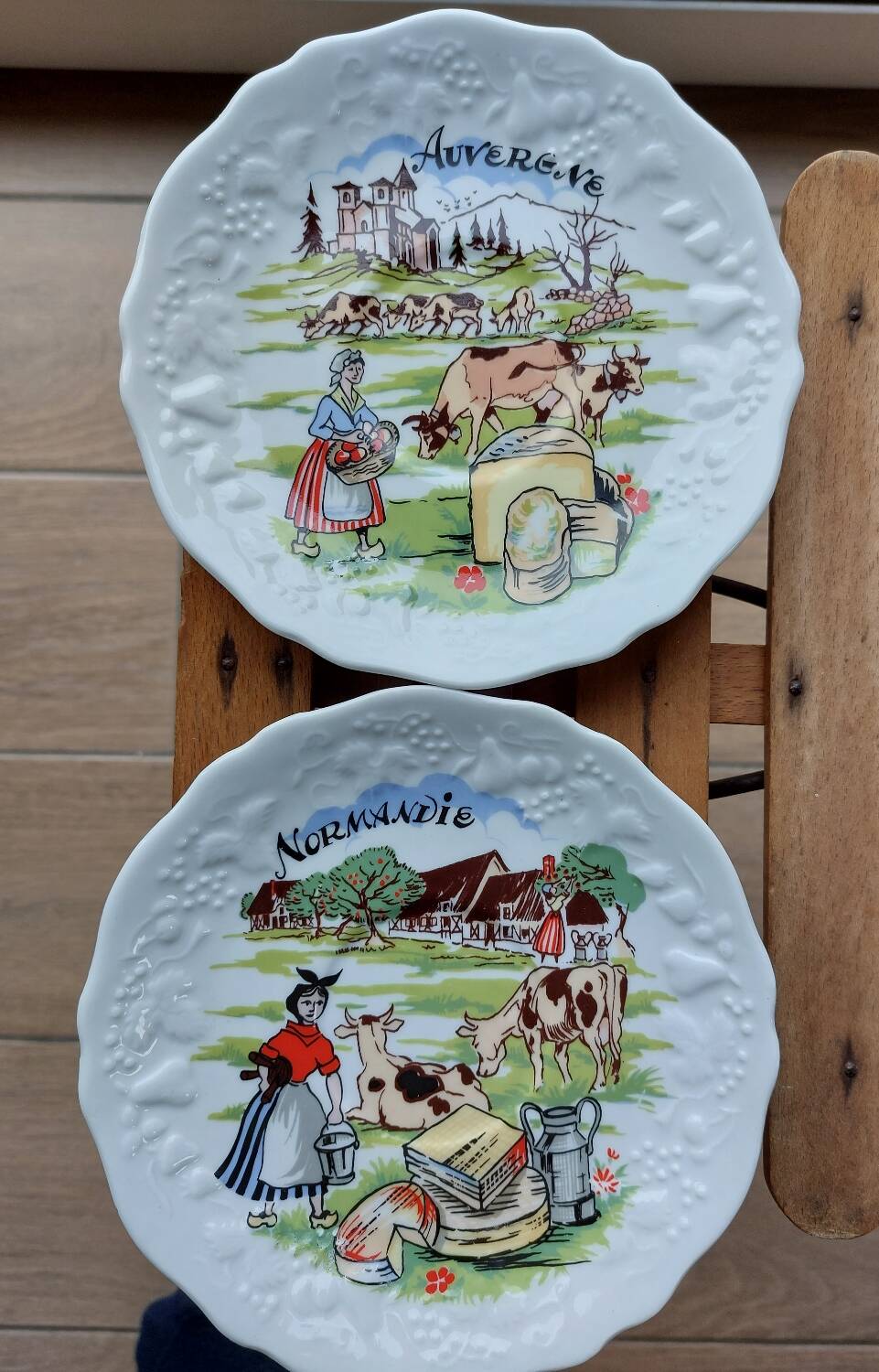 Old porcelain cheese plates
