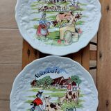 Old porcelain cheese plates