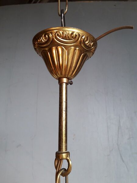 Lustre montgolfiere st Louis XVI bronze and stamps ep 1940