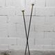 Arlus floor lamp with tripod base and 2 ribbed glass lamps 1950