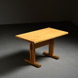 Solid pine table, Les Arcs, France.