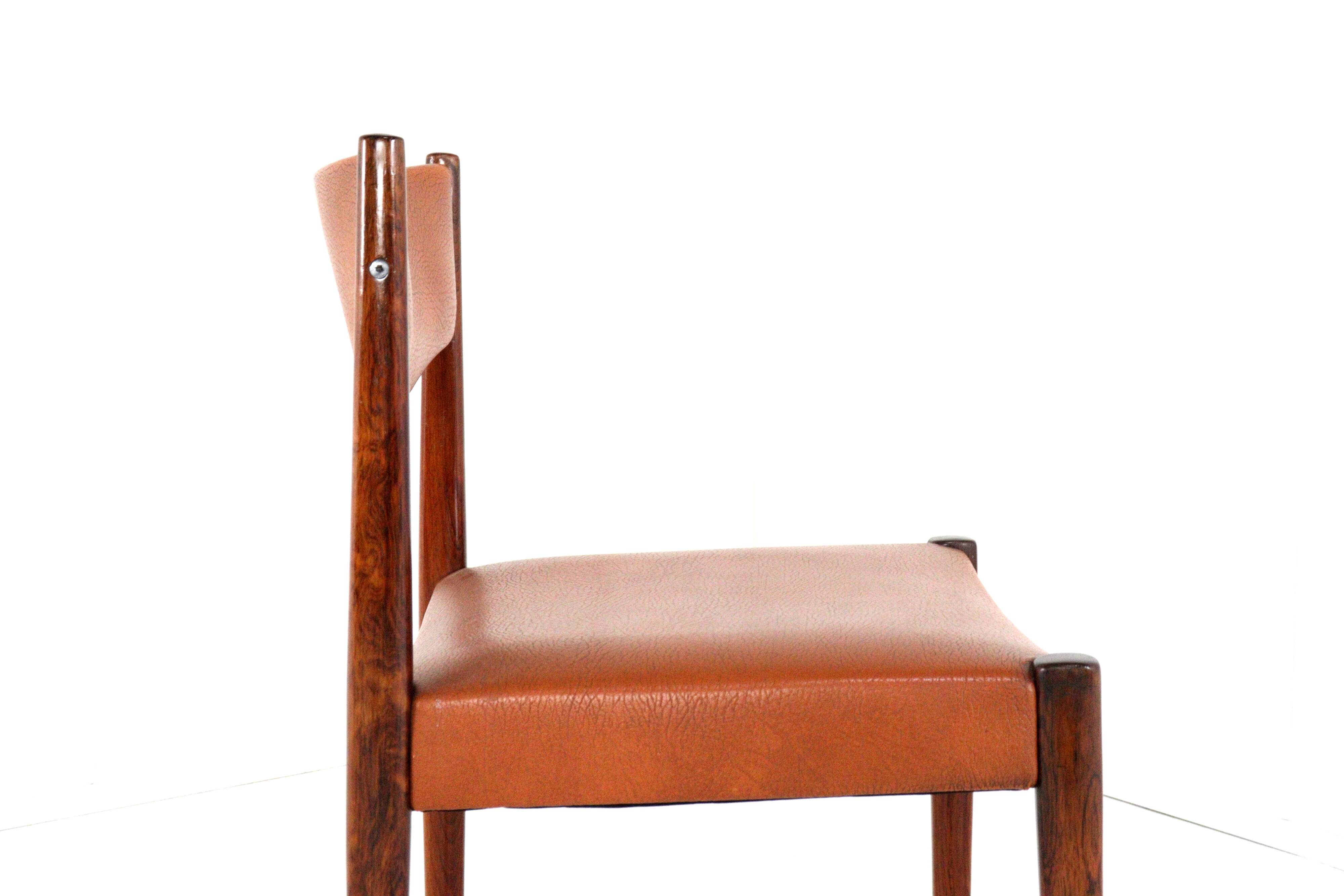 Set of 6 rosewood dining chairs 'Cellemuiden'