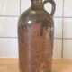 Bouteille, pichet, poterie, grès, art populaire vintage