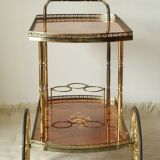 Desserte bar vintage in mahogany marquetry