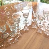 Set 11 vintage wine glasses