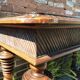 Unique antique Italian wooden hall table / narrow dining table