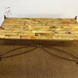 Coffee table in stone marquetry