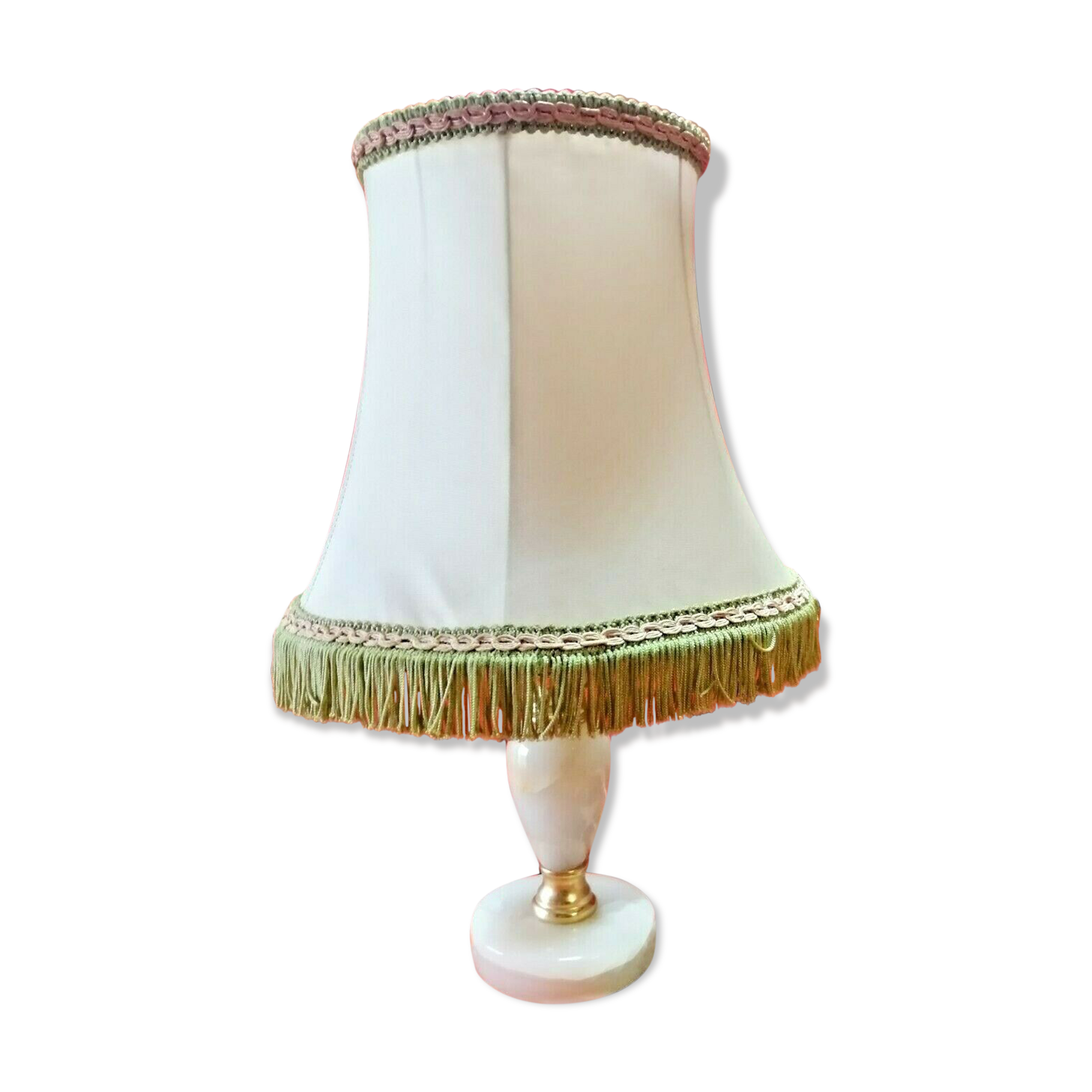Lampe douille laiton pied marbre lampe de chevet m.c