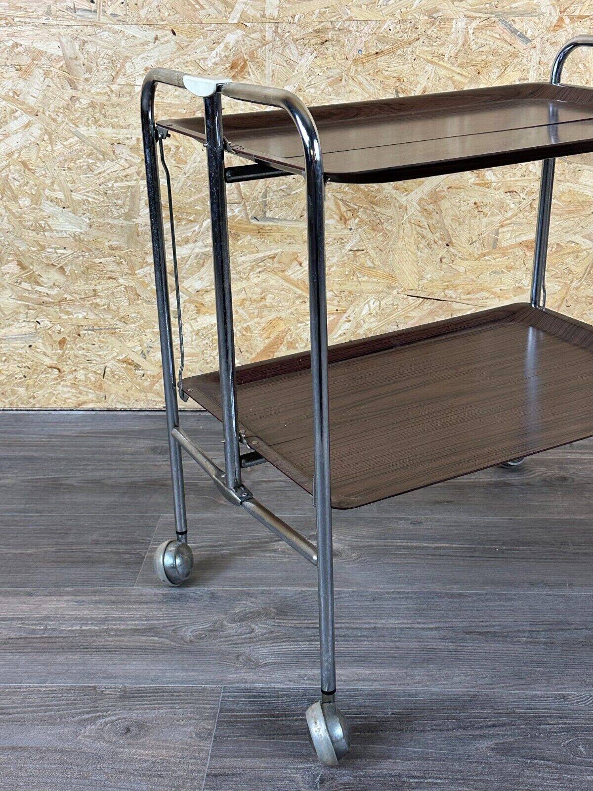 60s 70s serving trolley dinette side table space age brown design