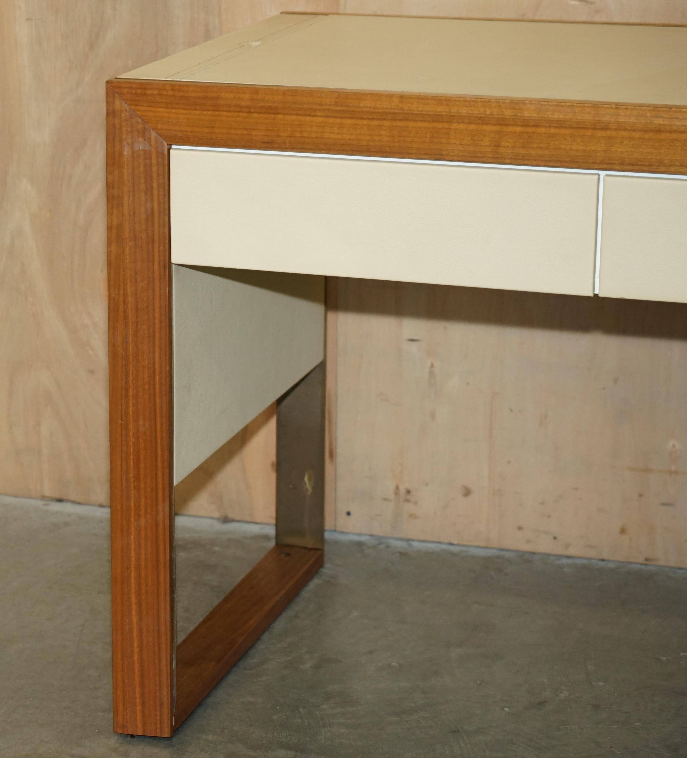 Handmade leather desk, original Rolex, Art Deco