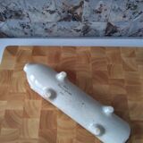 Pig sausage dish in beige and enamelled brown ceramic - aperitif - aperitif