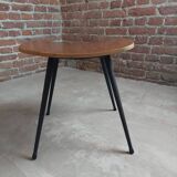 Three stools, teak and steel, Denmark 1950s