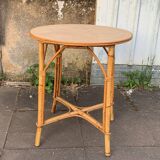Table en rotin vintage