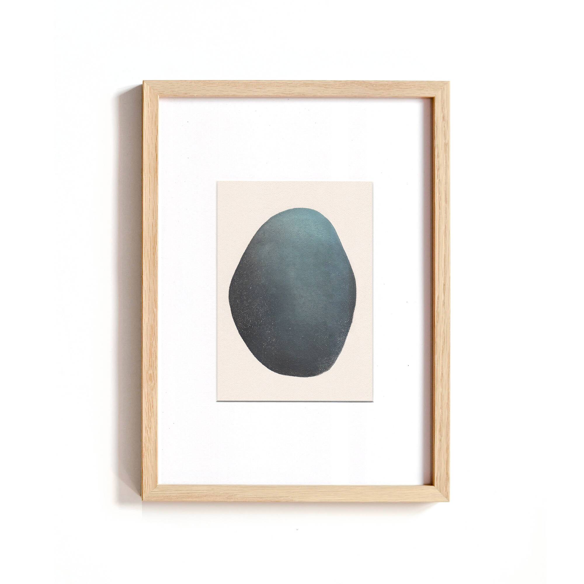 Abstract painting on paper B329 signed eawy