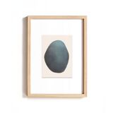 Abstract painting on paper B329 signed eawy