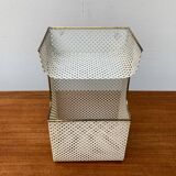 Perforated metal shelf from the mid-century, 1950s.