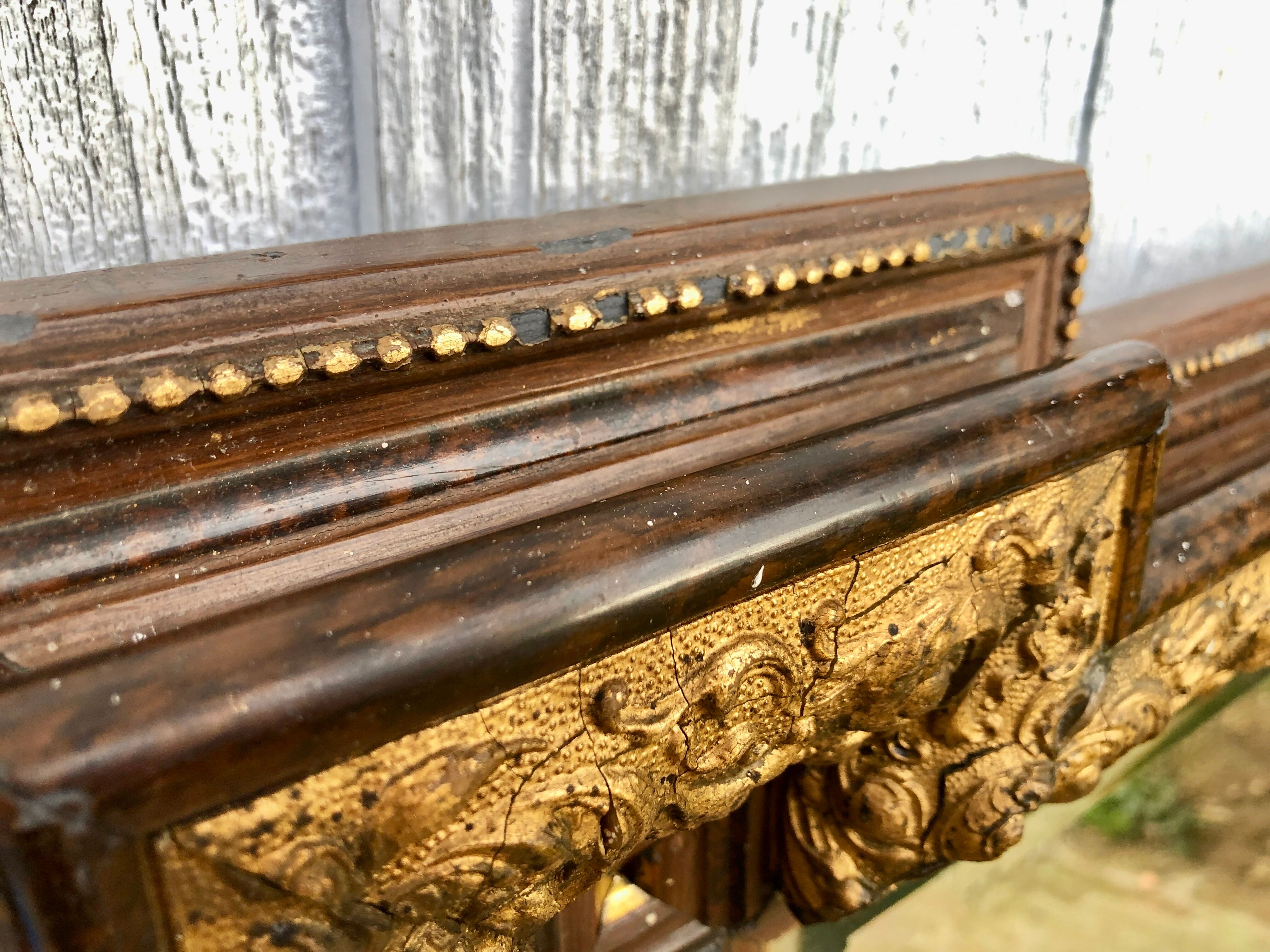 Miroir bois doré 76x109