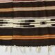 Tapis kilim vintage rayé marron foncé et orange 6x10, 181x305 cm