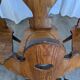 Set of 8 Farmhouse Tyrolean Chair with Heart Cutout Back / 1970s Vintage Di