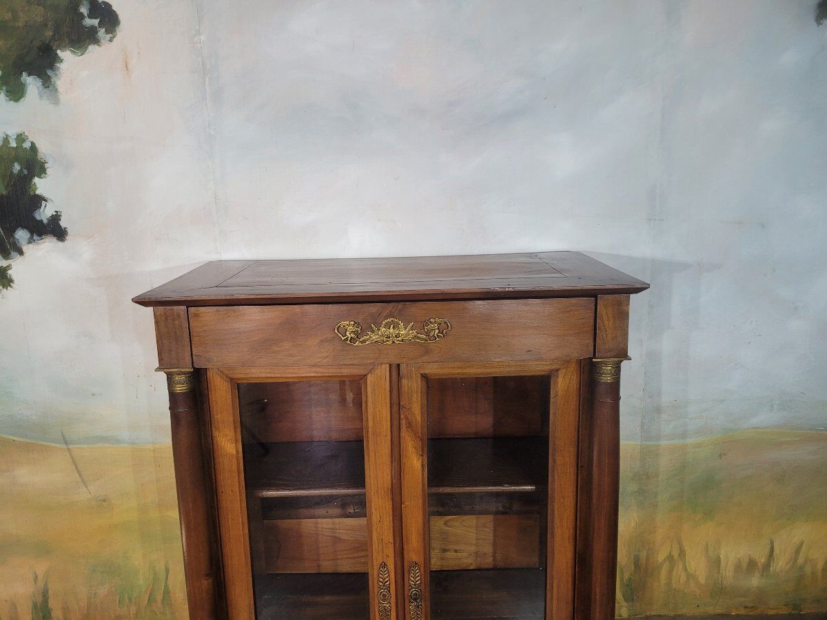 Small Empire library in cherry wood.