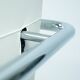 Dutch design Rob Eckhardt chaise longue white leather tubular steel, 1980s