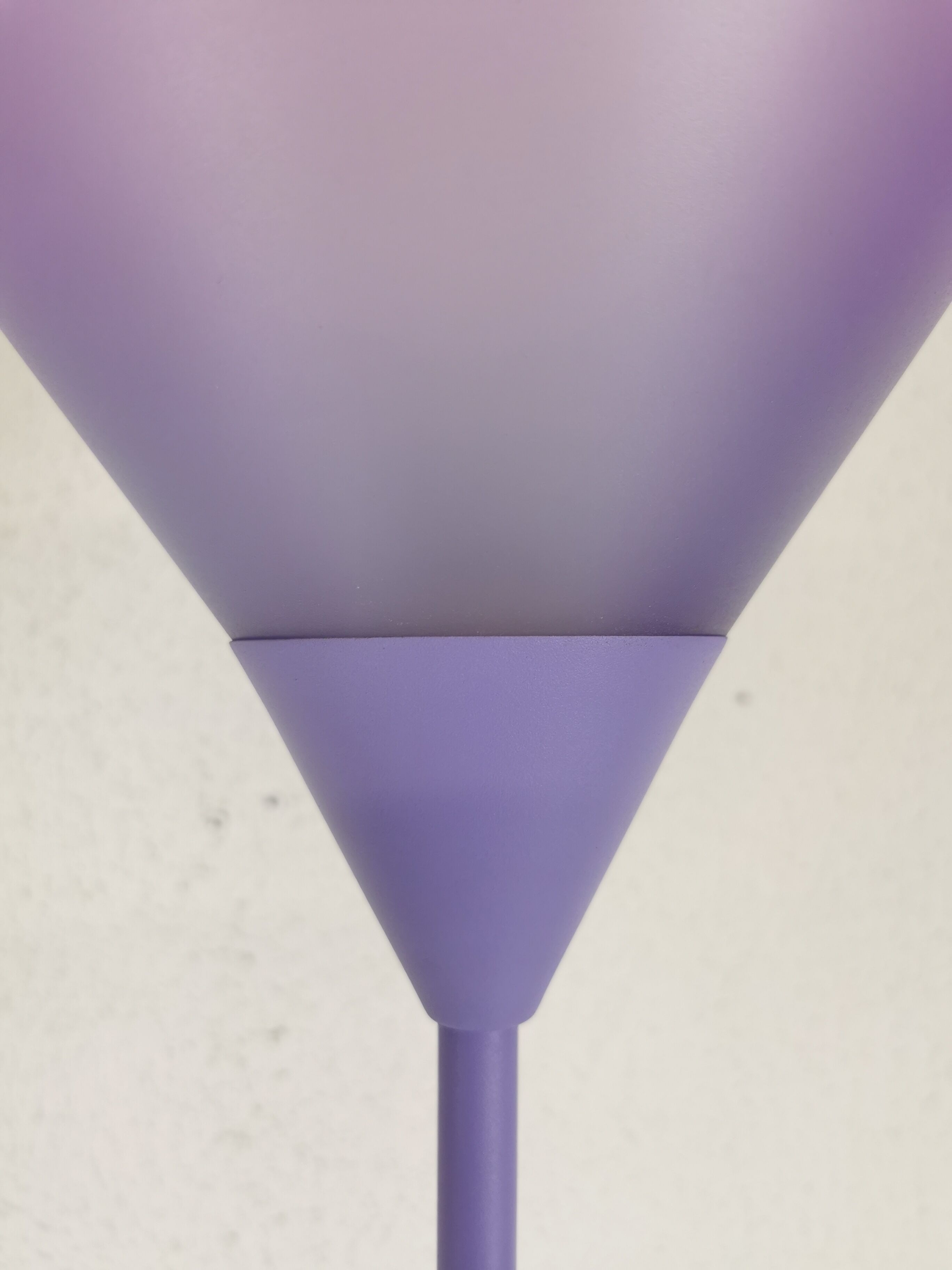 Upcycled floor lamp lilac 80's style Memphis