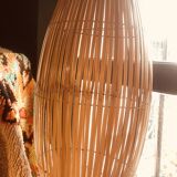 Luminaire in bamboo strips