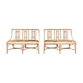 Pair of vintage rattan sofas