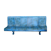 Banc public pour jardin metal perforé