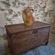 Antique marriage chest in oak / blanket chest – 18th century, Auvergne, France