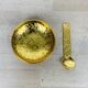 Cup and 8 Inalta France dessert cups in gold metal