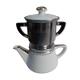 White silver Salam coffee pot Limoges France