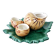 Servant Salt Pepper Mustard Ceramic DLG Vallauris Barbotine Escargot Leaf